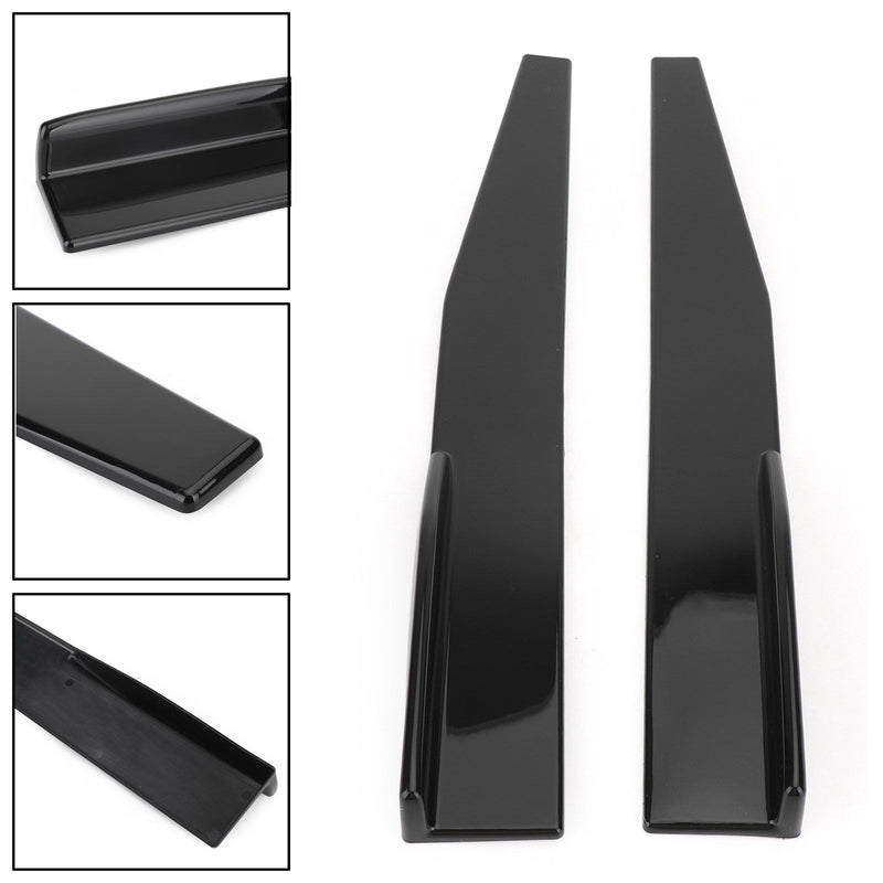 Paar 86 cm Auto glänzend schwarze Seitenschweller Rocker Splitter Diffusor Winglet Wings Generic