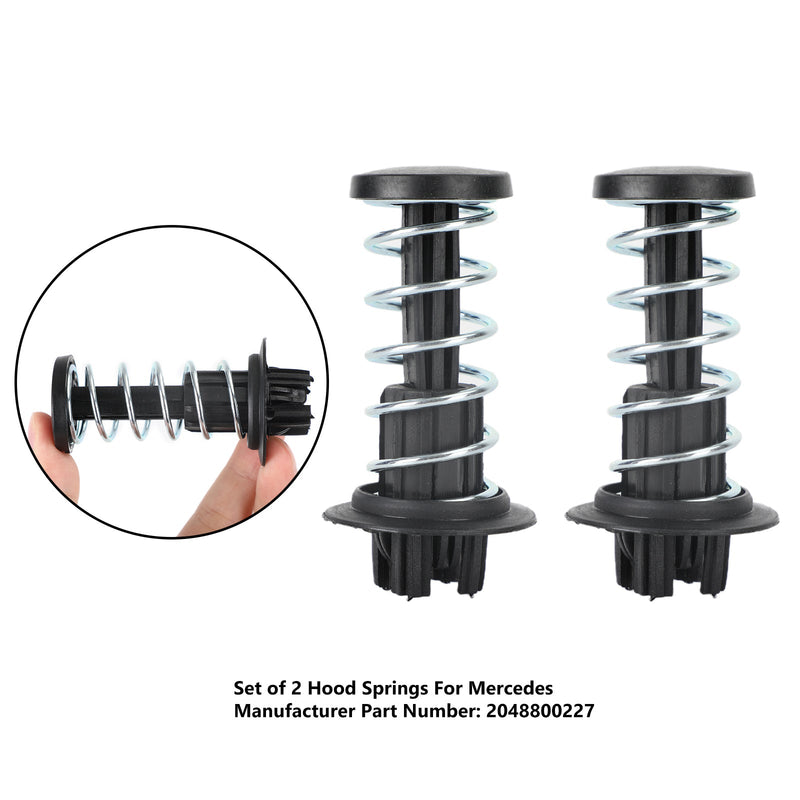 2 PCS Hood Springs 2048800227 Para Mercedes W204 W212 W222 X204 C63 C250 08-2015 Genérico