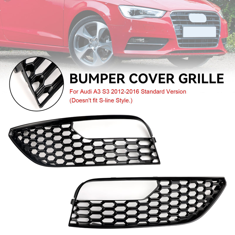 Audi A3 2012-2016 Mesh 2ST Främre stötfångare Dimljus Surround Cover Grille.