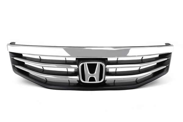 Accord 2011-2012 Honda Ny främre övre stötfångarhuva Svart Krom Grill Ersättningsgaller Generic