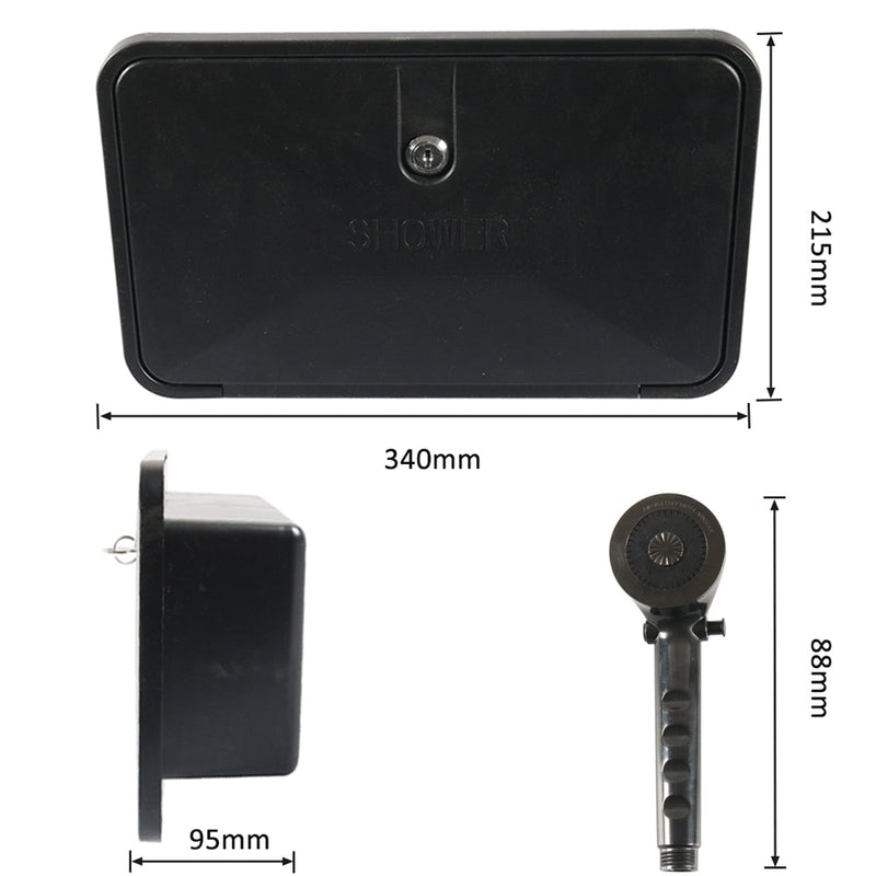 Externes Duschbox-Kit für Wohnwagen, Wohnmobil, Außenhahn, Wohnmobil, Anhänger, Boot, generisch