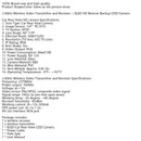 Trådlös HD-videosändare och mottagare + 8LED HD-bakkamera Bil bakåtvänd framifrån 2,4GHz Generic