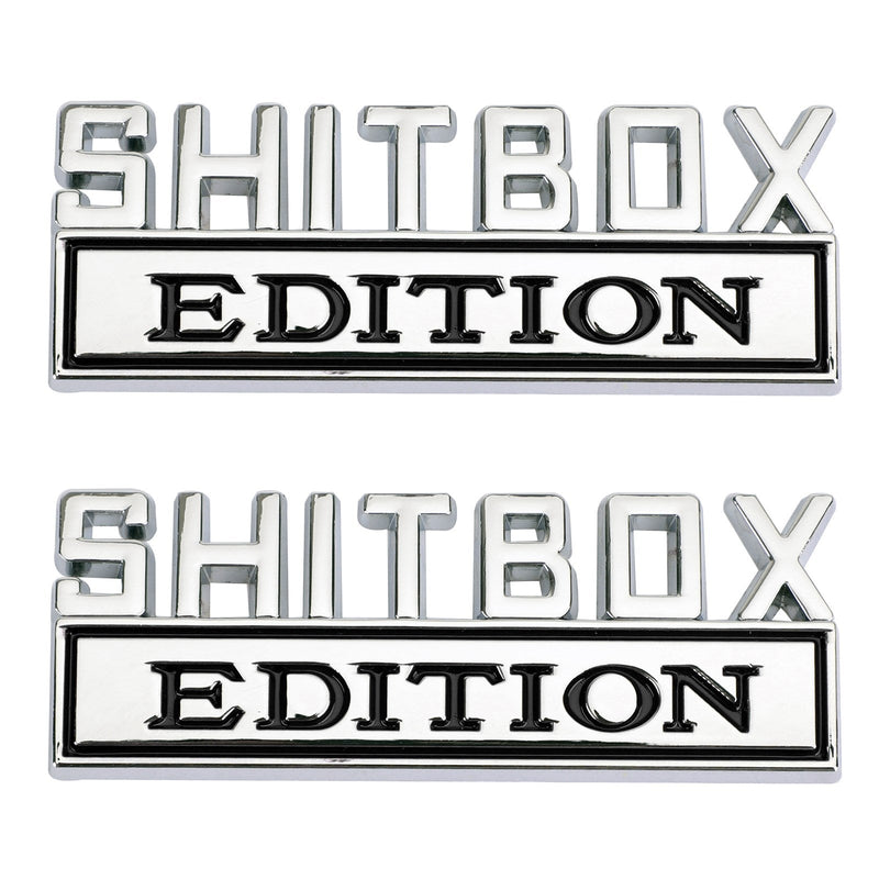 2pc Shitbox Edition Emblem -Aufkleber Aufkleber für Ford Chevr Car Truck