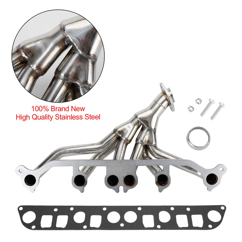 1991-1992 Comanche Cherokee Limited Wrangler Islander eksosmanifold rustfritt stål 4.0L V6