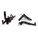 Conjunto traseiro ajustável cnc, apoio para os pés, conjunto traseiro para suzuki gsxr1000 2009-2016, blac genérico