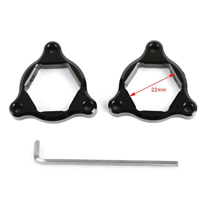 Gaffelförapplikator svart 22 mm passar för Kawasaki Z1000 03-06 ZX636 Ninja 650R