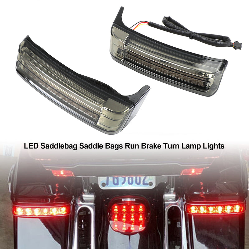 Alforjes LED para alforjes Run Brake Turn Lamp Lights para Touring 2014-2021 Genérico