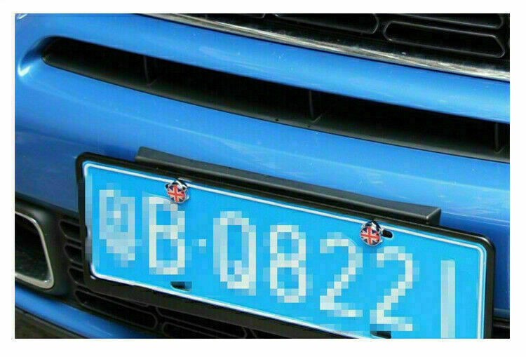 Union Jack Metal cromado moldura da placa de licença Parafuso Para Mini Cooper