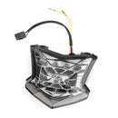 Piloto trasero intermitente LED para Kawasaki Z650 Ninja 650 Z900 17-24 Plata Genérico