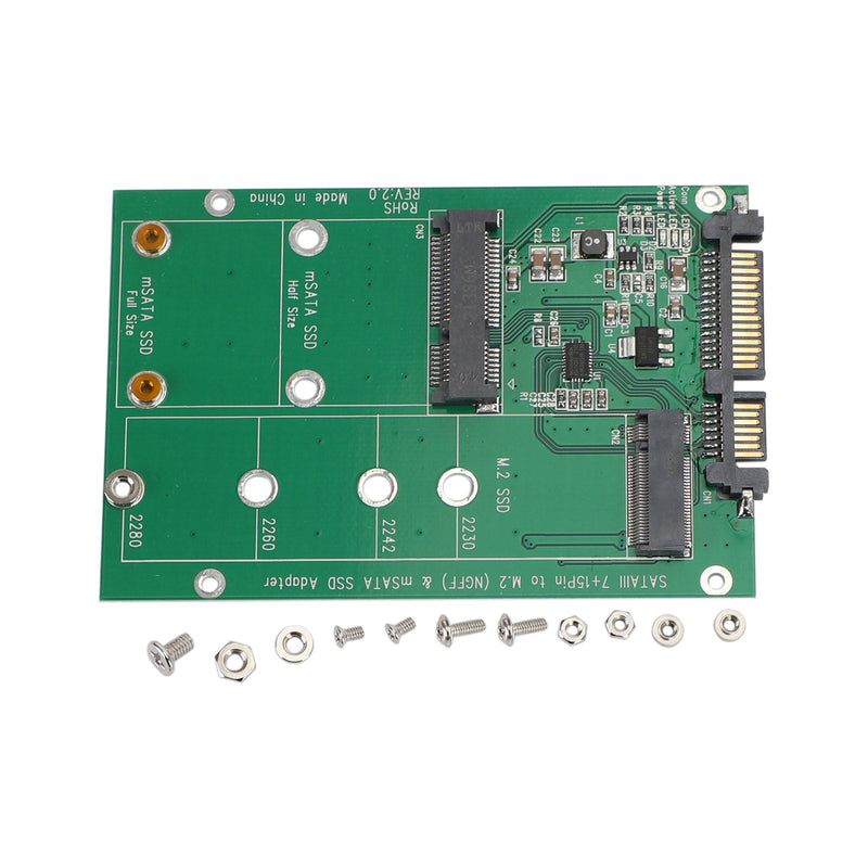 M.2 NGFF mSATA SSD-harddisk til SATA 3-adapter PCI-E-kortkortkonverter