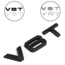 V6T Emblem Badge til Audi A1 A3 A4 A5 A6 A7 Q3 Q5 Q7 S6 S7 S8 S4 SQ5 Sort