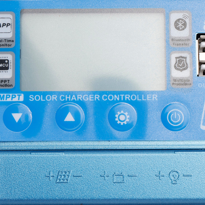 30A/40A/50A/60A MPPT Bluetooth APP Controlador de carga solar Carregador 12V-60V Ouro