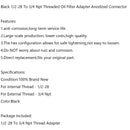 Nový závitový adaptér olejového filtru 1/2-28 až 3/4 NPT, silnější než hliník, černý