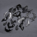 Kawasaki Z900 2017-2019 hopeanmusta ruiskuvalettu muovirunko yleinen