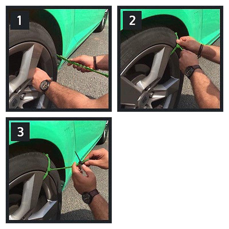 10 STÜCKE Schneereifenkette Anti-Rutsch-Gürtel für Auto, LKW, SUV, Notfall, Winterfahren, generisch