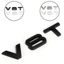 V8T Emblem Badge til Audi A1 A3 A4 A5 A6 A7 Q3 Q5 Q7 S6 S7 S8 S4 SQ5 Sort