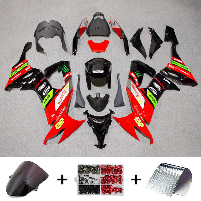 Amotopart kåpa set för Kawasaki ZX10R 2008-2010, kropp, plast, ABS