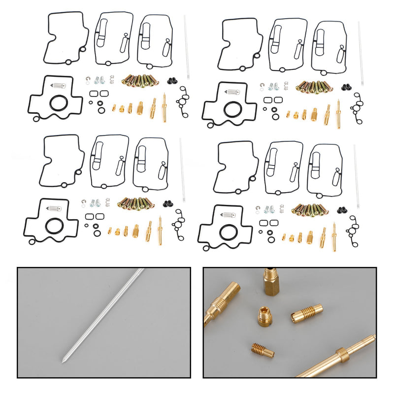 4x förgasare carb rebuild reparationssats lämplig för Yamaha YFZ450 2004-2009 Generic