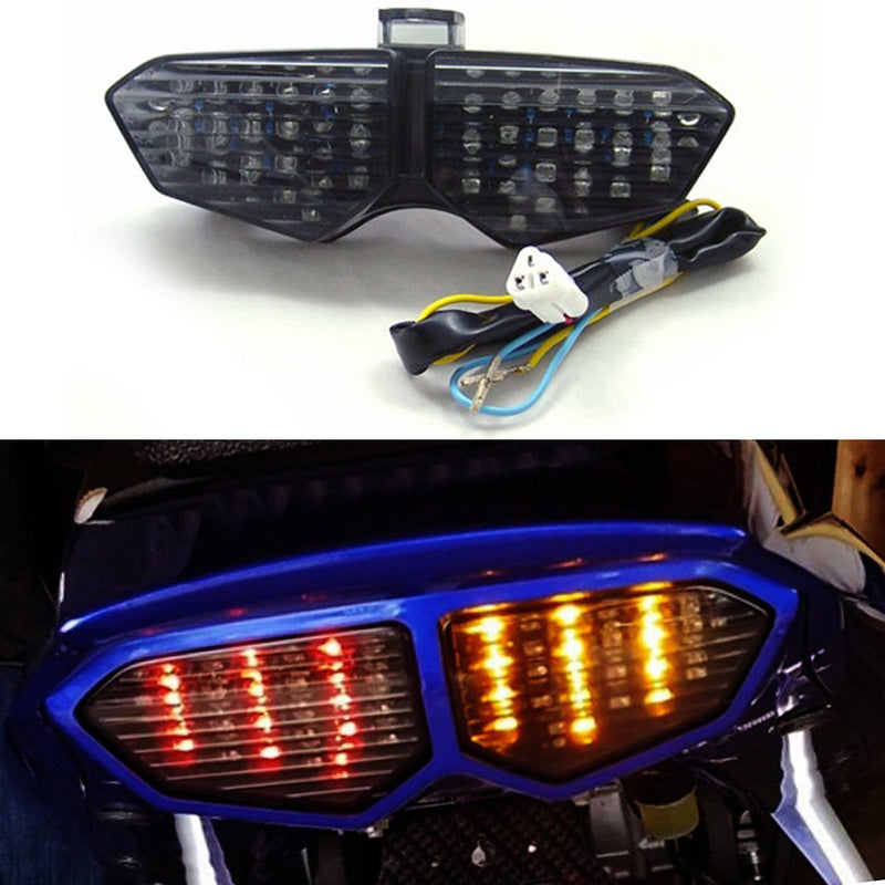 Integrierte LED-Rücklichtblinker für Yamaha YZF R6 03-05 R6S 06-09 XTZ1200 Klar