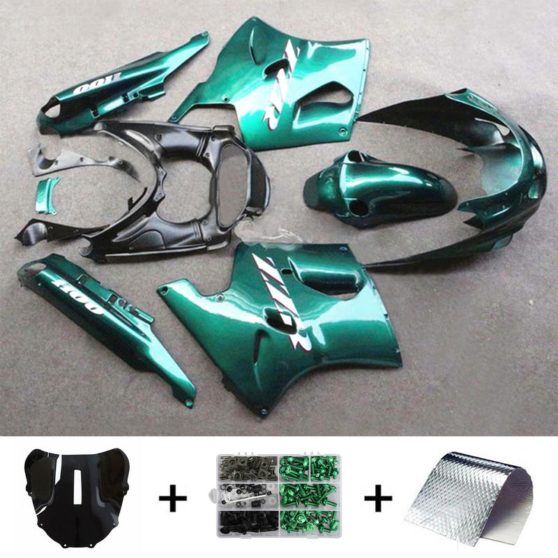 Amotopart Kawasaki ZZR1100 1993-2003 kåpa Set Body Plast