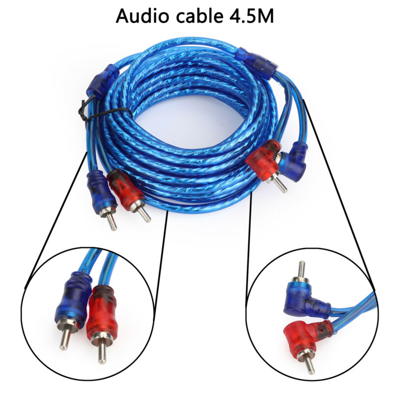 Cable Sub amplificador de coche cableado de fusible RCA 1500W Amp 10 GAUGE Kit de cableado de Audio Cable