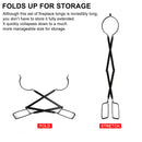 2 szt. Narzędzie do kuchenki Zestaw narzędzi kominkowych Zestaw narzędzi przeciwpożarowych Szczypce do ogniska Hak do rozpalania, czarny