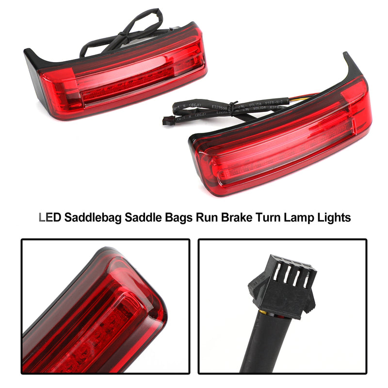 LED-Satteltaschen-Satteltaschen Run Brake Turn Lamp Lights For Touring 2014-2021 Generic