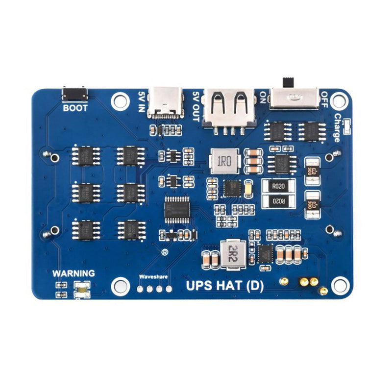 UPS HAT (D) Kit for Raspberry Pi 5V avbruddsfri strømforsyningsmodul