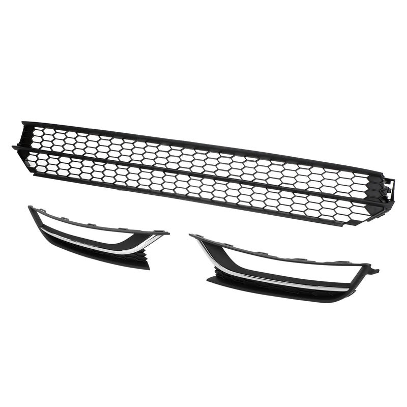 VW Passat 2012-2015 Front Nedre Grill Grill Tåkelys Deksel Black & Chrome