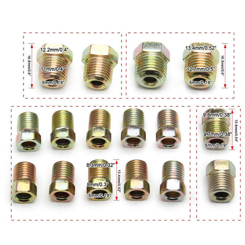 Kopparnickel bromsledningsslangsats 3/16 OD 25ft spolrulle All Size Fittings Generic