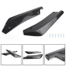2 peças para-choque traseiro de carro barbatana canard divisor difusor valence spoiler lábio fibra de carbono visual genérico