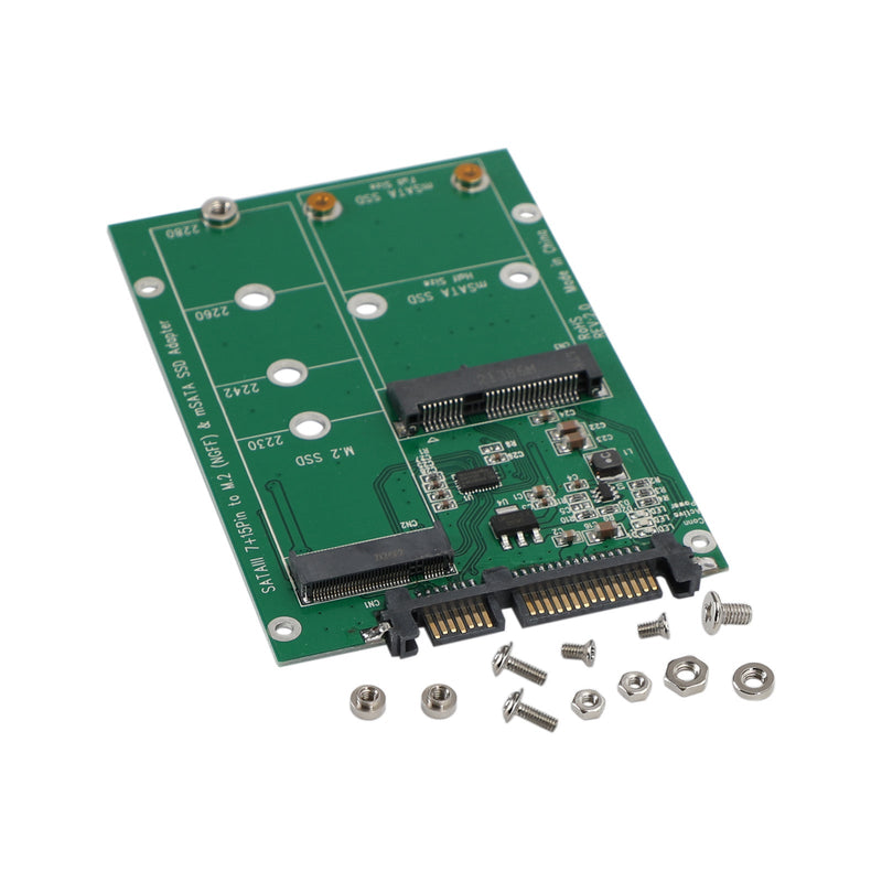 Adaptador de disco duro M.2 NGFF mSATA SSD a SATA 3, convertidor de placa de tarjeta PCI-E