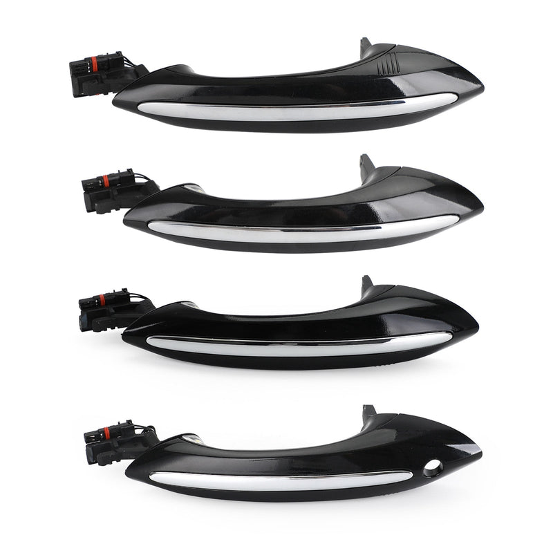 4 unidades BMW F10 F01 F02 F06 F11 Maçaneta externa preta 51217231931/32/33/34