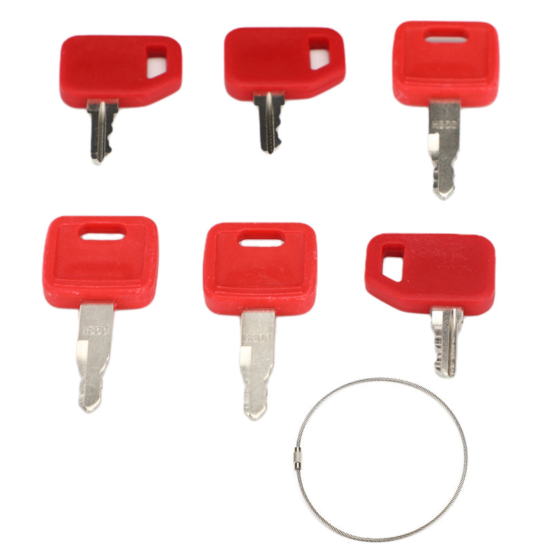 (6) Para John Deere Heavy Equipment Ignition Excavator Loader Dozer Keys