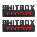 2pc Shitbox Edition-emblem-mærkat til Ford Chevr Car Truck
