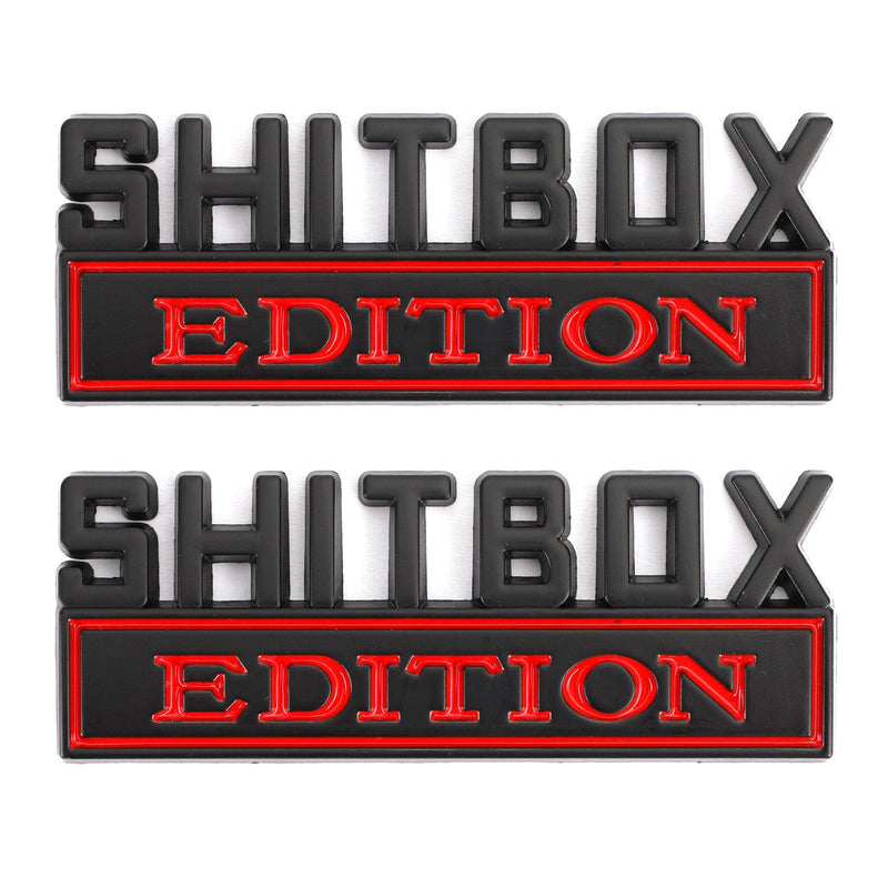 2pc Shitbox Edition Emblem -Aufkleber Aufkleber für Ford Chevr Car Truck