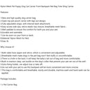 Pet Dog Nylon Mesh Travel Rucksack Puppy Cat Front Net Bag Tote Sling Carrier