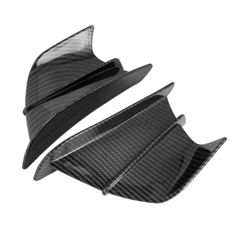 Winglet Wind Fin Aerodynamisk Kit Spoiler Trim Cover for Motorsykkel Universal