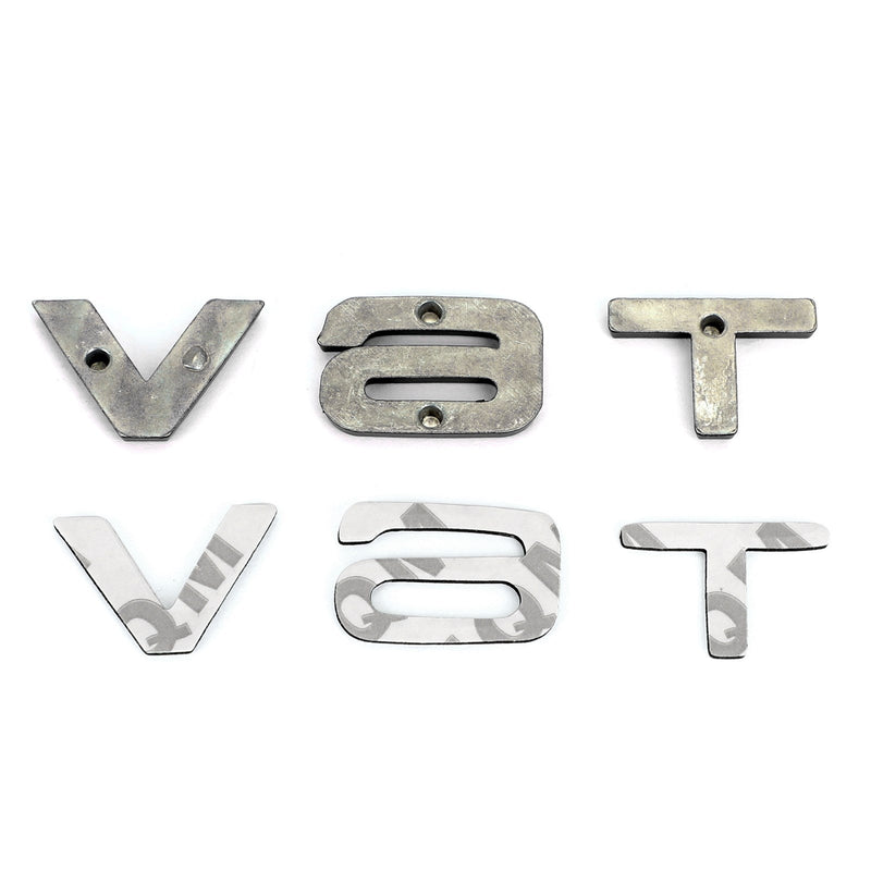 V6T Emblem Abzeichen für Audi A1 A3 A4 A5 A6 A7 Q3 Q5 Q7 S6 S7 S8 S4 SQ5 Schwarz