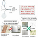 10x flexibilní zrcátko na make-up s husím krkem s držáky LED světla Koupelnové sání 7"