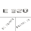 Emblema do porta-malas traseiro, letras da placa de identificação, números, cabem no Mercedes E320 cromado