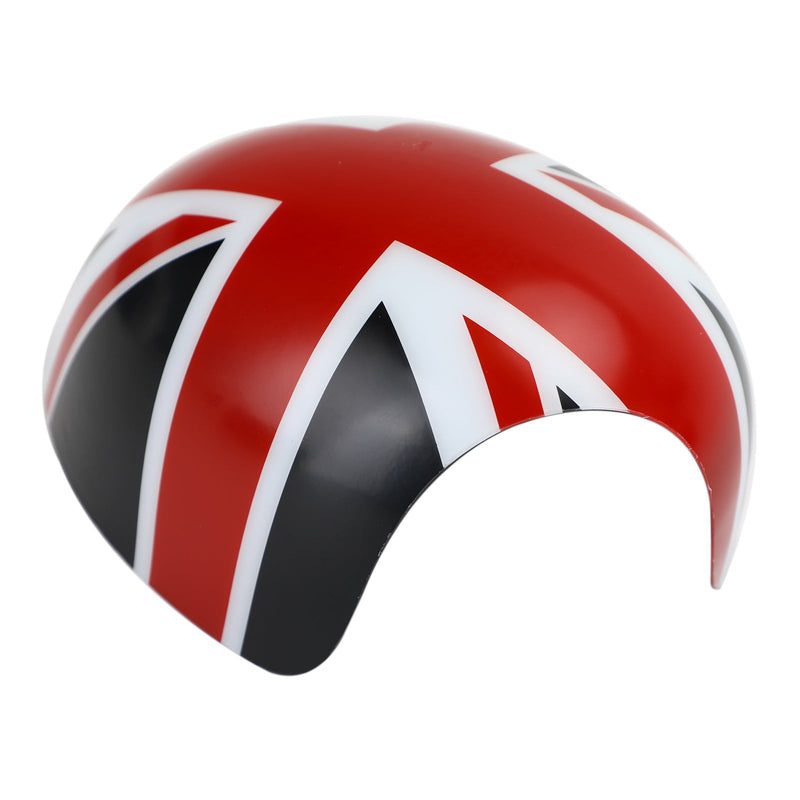 MINI Cooper R55 R56 R57 2 x Union Jack UK Flag peilisuojukset musta/punainen