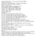 Kupplungs -Kit -Stahl- und Reibungsplatten für Honda CBF125 CBF150 CRF150F CB125F