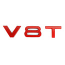 V8T Emblem Badge til Audi A1 A3 A4 A5 A6 A7 Q3 Q5 Q7 S6 S7 S8 S4 SQ5 Rød