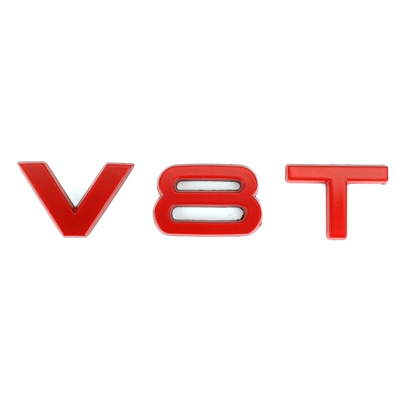 V8T Emblem -merkki Audi A1 A3 A4 A5 A6 A7 Q3 Q5 Q7 S6 S7 S8 S4 SQ5 Red