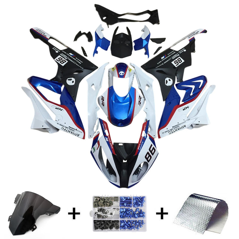 Amotopart BMW S1000RR 2017-2018 Zestaw owiewek Korpus Plastik ABS