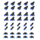 40 stk Quick 6 mm OD 1/4" plastik pneumatisk tryktilslutning Luftledningsfittings