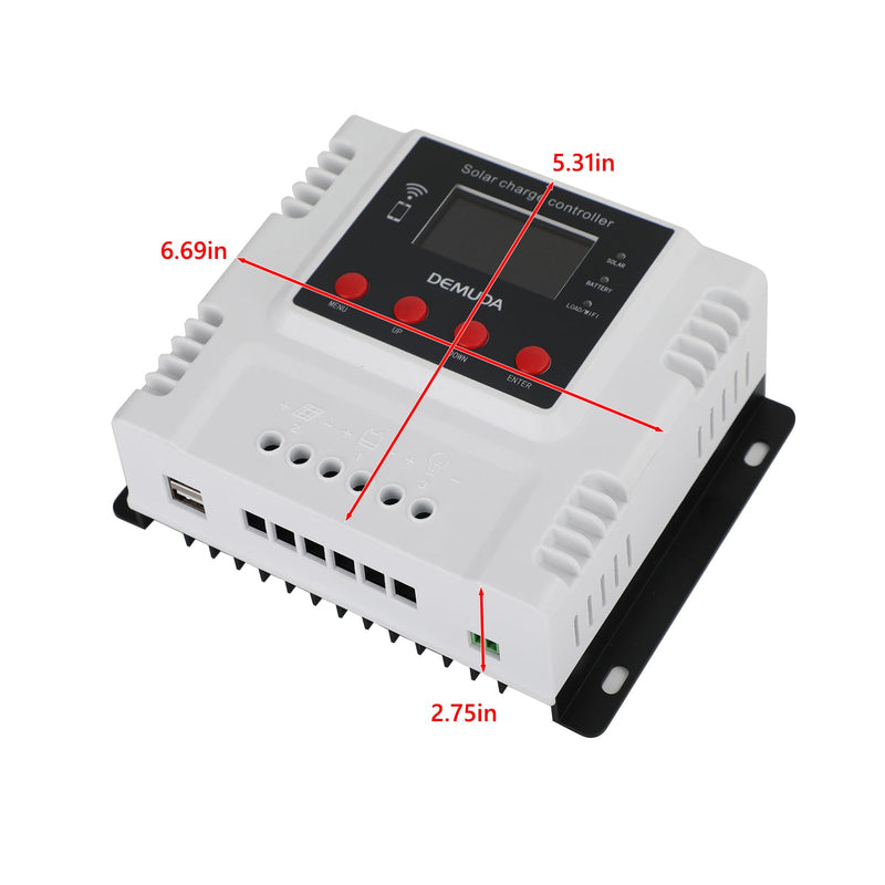 10A-60A 12V 24V 48V Solar Charge Controller med Wifi Monitor PWM LCD-regulator