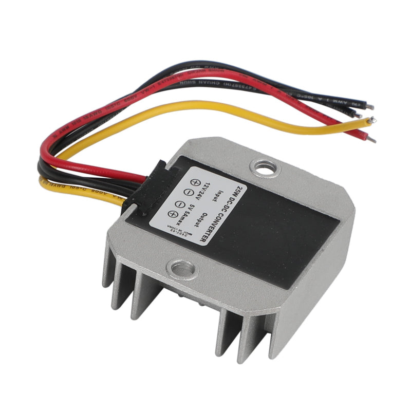 Vanntett DC 12V/24V til 5V 25W 5A step drive forsyningsregulator