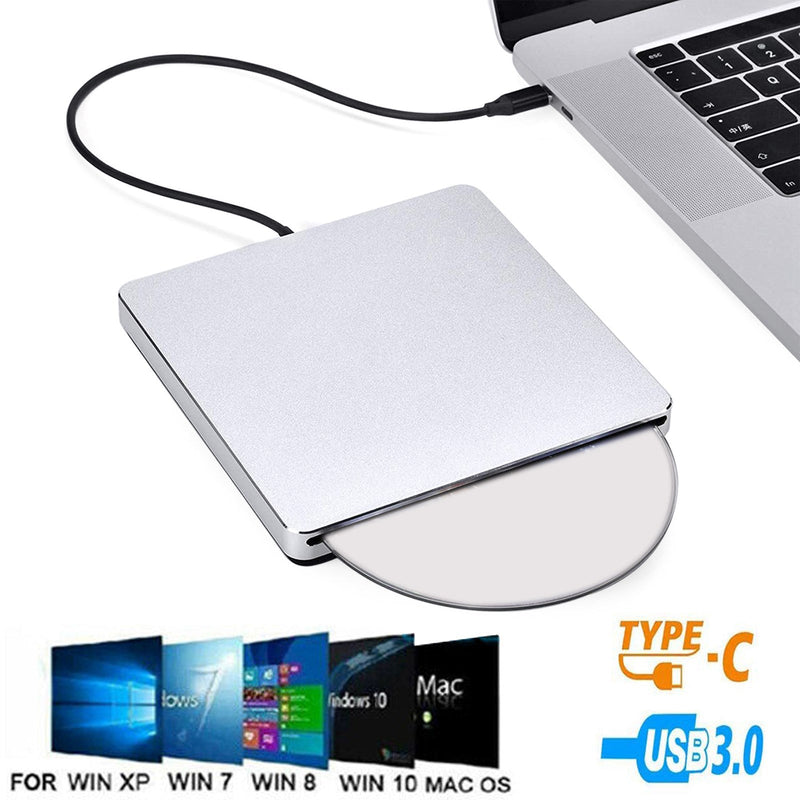 Unidad de CD/DVD externa con ranura, reproductor USB 3.0, grabadora y grabadora para ordenador portátil, PC y Mac